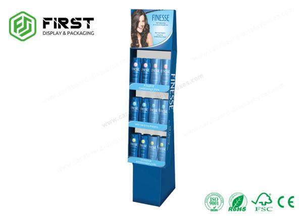 Buy cheap Supermarket Shampoo Cardboard Floor Displays Full Color Printed With 3 Shelves from wholesalers