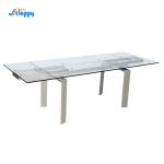 2000*900mm Heat Resistant Extendable Glass Top Table DT-31120 Easy Cleaning