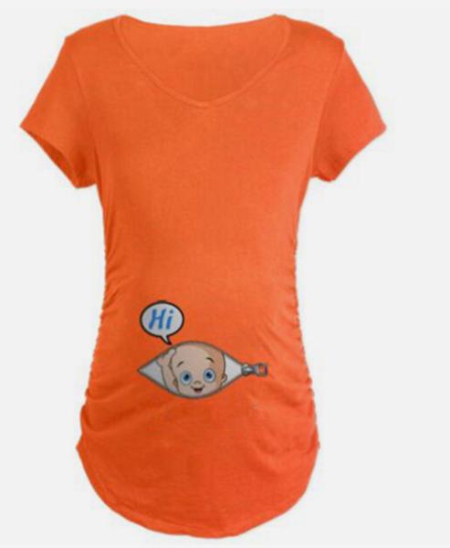 Buy cheap new arrived custom made cotton spandex high quality cute printed wholesale blank maternity t shirts from wholesalers