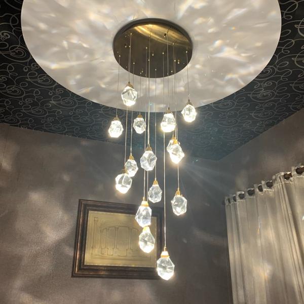 Buy cheap Modern diamond crystal pendant lights living dining room bedroom kitchen indoor lighting(WH-NC-44) from wholesalers