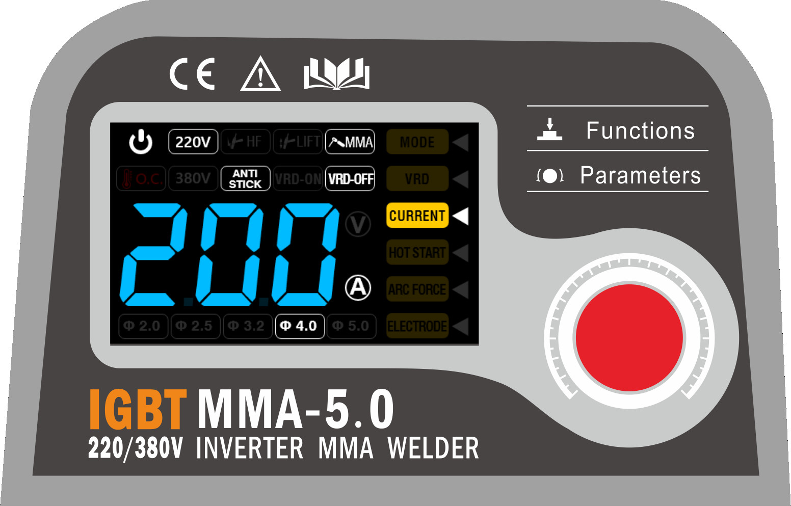 LED Multi Functional Welding Machine IGBT Inverter 30-240A 5.2kg Weight