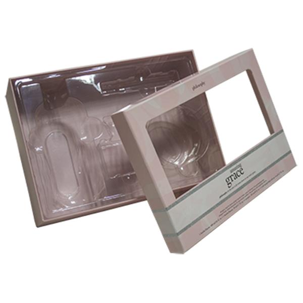 Buy cheap Two Piece Cosmetic Gift Box Packaging with PVC window from wholesalers