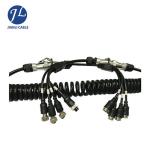 Screw Type Connection Rear View Camera Cable Heavy Duty Trailer Cable Coil With