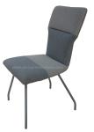 Leisure Fabric Upholstered Dining Chairs High Density Sponge Grey Shell