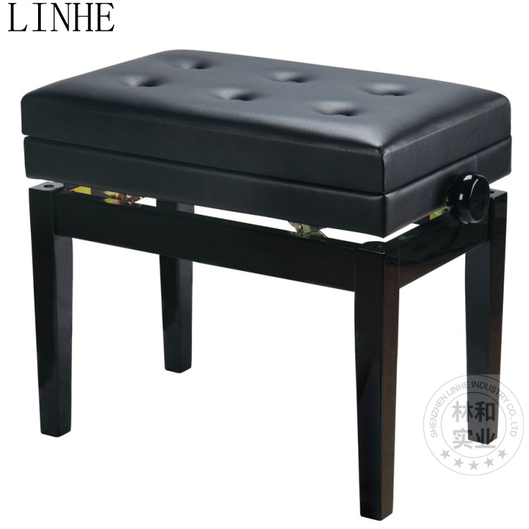 New Style Fashion Design Keyboard Bench Manufacturer With hot sale iron and wood bench piano with Leather surface fold