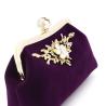 Buy cheap Purple Velvet Fabric Evening Clutch Bag For Women Flora Diamond Decoration OEM from wholesalers