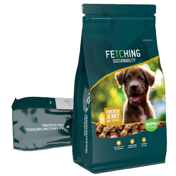 Buy cheap Eco Friendly Biodegradable Pet Snacks Side Gusset Flat Bottom Stand Up Pouch from wholesalers