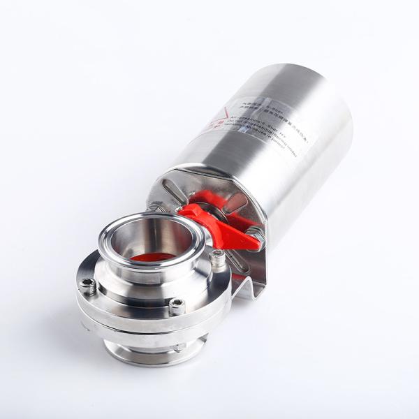 Food Grade Sanitary Pneumatic Butterfly Valve with 304 316L Stainless Steel and