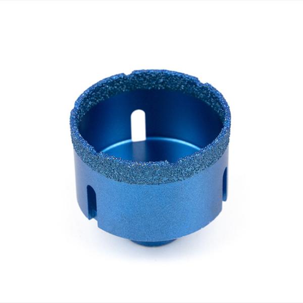 Blue 15mm Vacuum Brazed Diamond Core Bits Durable Anti Corrosion