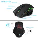 7 Keys 4 Adjustable DPI 50uA 2480MHZ CW200 3D Gaming Mouse