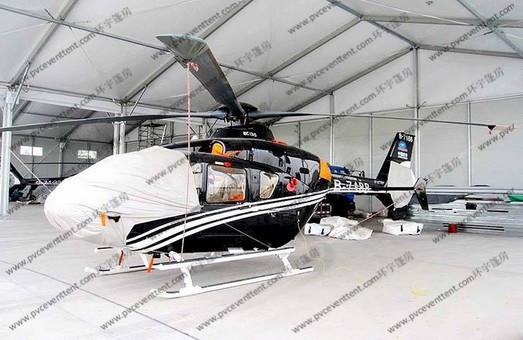 White Waterproof Aircraft Hangar Tent For Helicopter Parking Or As Hanger