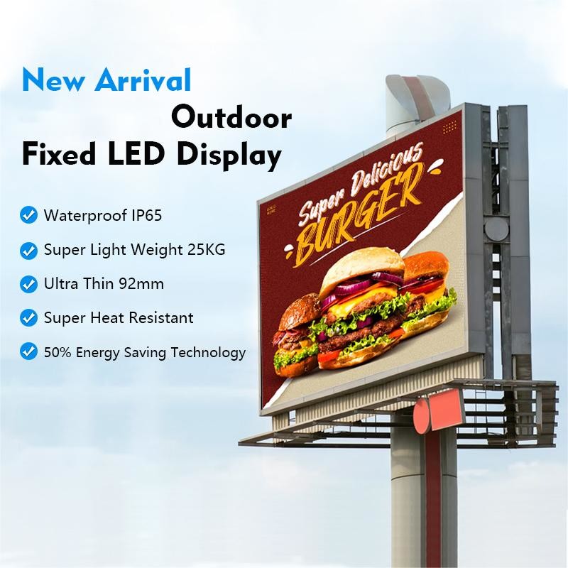 P5.7 Outdoor Fixed LED Display 25kg 960x960mm Aluminum Cabinet IP65