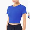 Buy cheap Women Workout Activewear T Shirts Athletic T Shirts Nylon Tops SGS from wholesalers