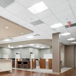 Office Sound Insulation With 60x60 Mineral Ceiling Tiles And Fiber Glass Panels