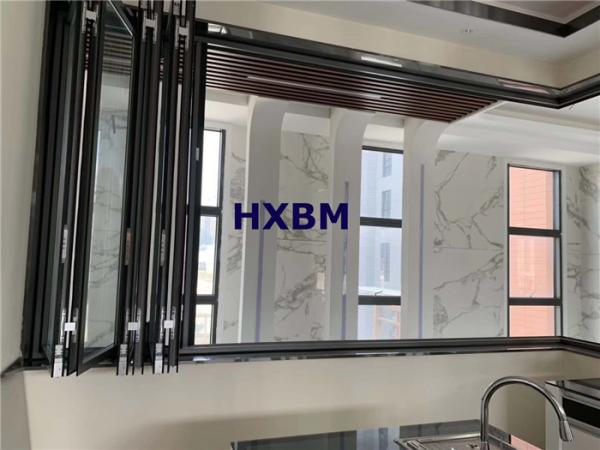 Buy cheap Hurricane Proof Interior Folding Doors 6063 -T5 Aluminum Profile With Safety Glass from wholesalers