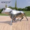 Buy cheap Outdoor Large Mirror Stainless Steel Sculpture Geometric Animal Art Cow from wholesalers