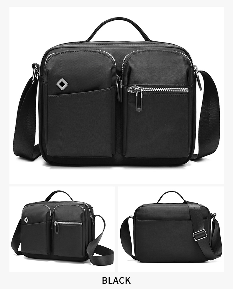 Safe Casual Mens Sling Bag 20cm Height Large Capacity Easy To Take