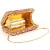 Buy cheap Women Crystal Gold Box Clutch Bag , Hollow Out Cocktail Party Purse from wholesalers