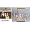 Buy cheap Rectangle Kitchen Chandelier for Living room Dining Room Luxury Crystal Candles ceiling hanging lights(WH-CY-188) from wholesalers