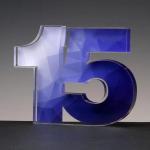Clear Plexiglass Number Acrylic Award Block Custom Printing For Company Events