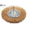 Buy cheap 4" 100mm Crimped Wire Wheel Brush With Shank Stainless Steel Brass Coated from wholesalers