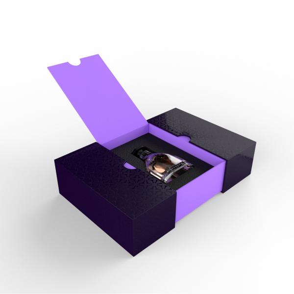 High grade perfume packaging box, flip cover, double door, whitening freeze