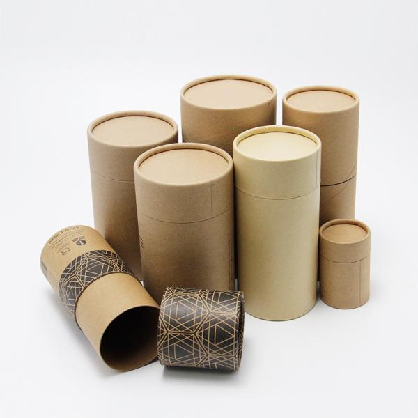 Buy cheap Custom Printed Cylinder Kraft Paper Tube Recyclable Tea Packaging Containers from wholesalers