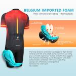 Polyester Mens Short Sleeve Cycling Jersey For Road Bike / Mountain Bike