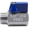 Buy cheap Stainless Steel 301/304/316 1/2" Mini Ball Valve Female x Male NPT Thread Shut-Off Valve from wholesalers