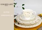 Porcelain Ceramic Dinnerware Sets Gold Design Morden Pattern Customized For 20