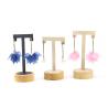 Buy cheap T Shaped Leather Cover Ear Drop Display Stand For Jewelry Luxury Exhibition Show from wholesalers