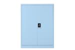 Solid Doors Blue Storage Cabinets , 2 Shelves Keyed Metal Storage Furniture