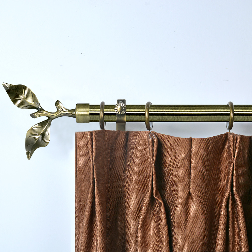 branch leaves curtain finial Customized curtain rod accessories single bracket