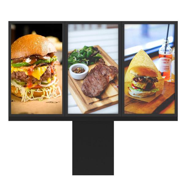 Buy cheap 55inch Exterior Outdoor Drive Thru Menu Boards System 3000nits Spliced 3 Screens from wholesalers