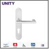 Buy cheap Satin PVD Titanium flat stainless steel door handles on backplate from wholesalers