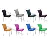Buy cheap PU Polyurethane High Back Upholstered Dining Chairs Brushed Stainless Leg from wholesalers