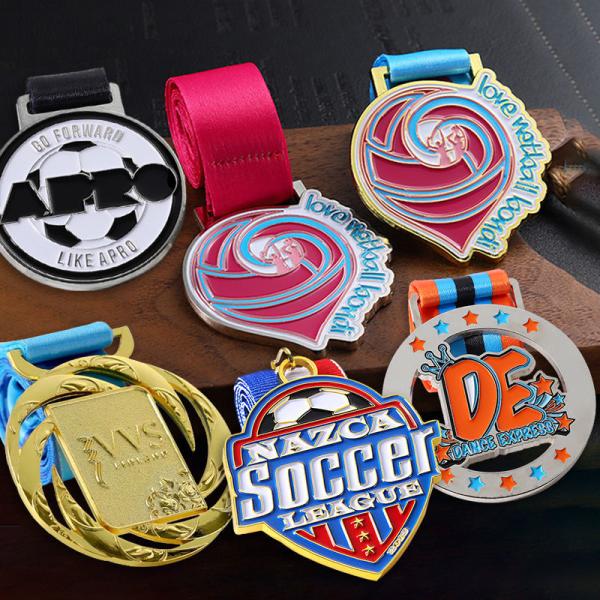 Buy cheap Custom Sport Souvenir Die Cast Medal Silver Gold Metal Soccer Gymnastics Medals from wholesalers