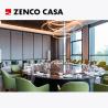 Buy cheap The Hotel Restaurant Furniture Includes A Swivel Marble Round Table And Green Leather Dining Chairs from wholesalers