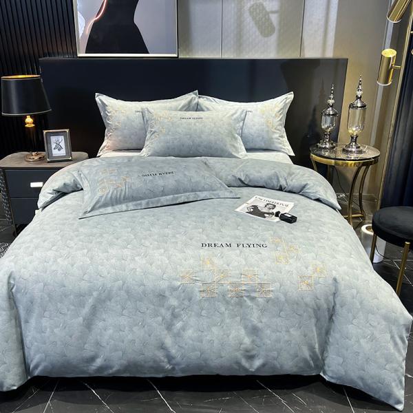 Luxury Home Textile Egyptian Cotton Bedding Sets With Matching Curtains for King