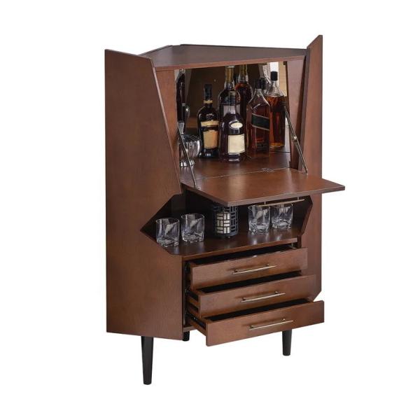 Buy cheap Commercial Wooden Corner Liquor Cabinet Counter For Alcohol Wine Display from wholesalers