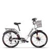 Buy cheap 26 Inch Women Electric Bike With Basket Step Through E Bike 48v 350w 9.6Ah from wholesalers