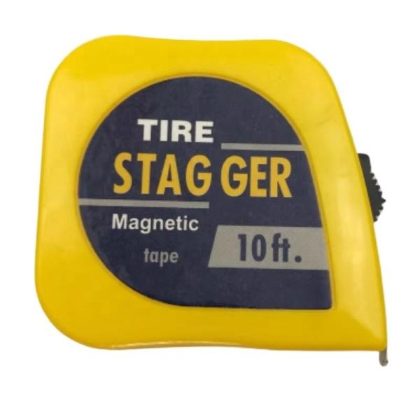 10 FT Steel Blade Racing Tire Stagger Tape Measure with Magnetic Back and Chrome