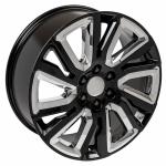 Ct2078 22x9 Gmc Replica Wheels Satin Black Gloss Black Insert Rim Chevy 22"