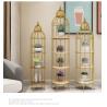 Buy cheap Birdcage 5 Tier Flower Pot Stand , Gold Wrought Iron Flower Stand from wholesalers