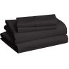 Buy cheap Sustainable Microfiber 4 Piece Bed Sheet Set with 14-Inch Deep Pockets Queen Black Solid from wholesalers