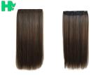 Straight Popular Synthetic Human Hair Extensions , New Stylish Comfortable