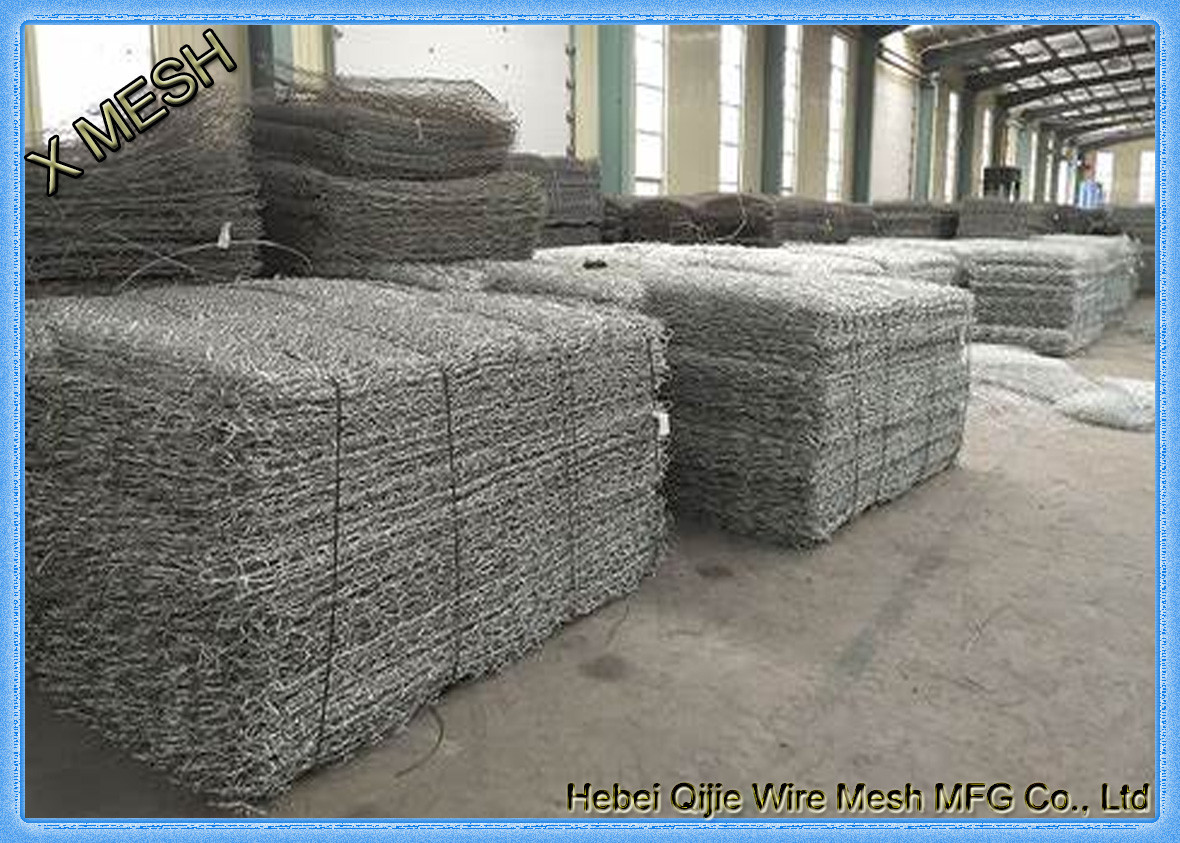 Zinc Aluminum Alloy Welded Gabion Baskets ,Wire Stone Baskets Fit Water Reservoir