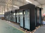 Commercial Double Door Freezer Glass Door Upright Display Refrigerators Freezers