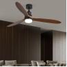 Buy cheap Indoor Remote Control 1500LM Solid Wood Ceiling Fan Light 120V 3000-5000K from wholesalers