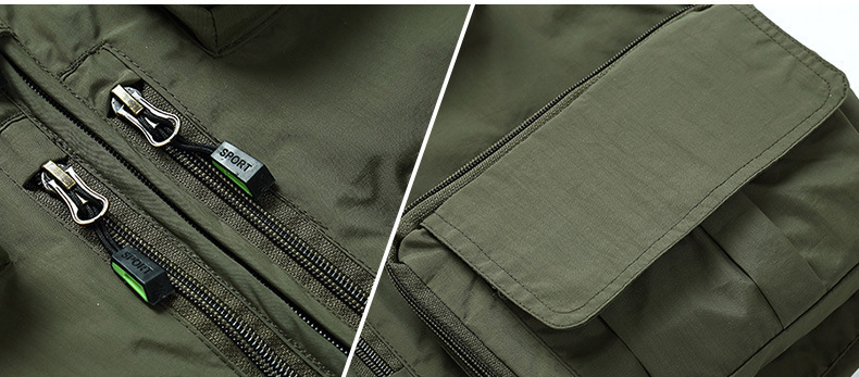 2022 Custom Printed Logo Fishing Hiking Tactical Outdoor Utility Multi Pocket Breathable Work Mesh Men's Vests